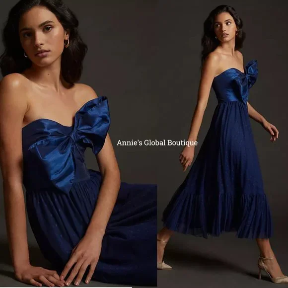 hutch bow tie midi dress Colorblocked Bow-Tie Midi Dress
